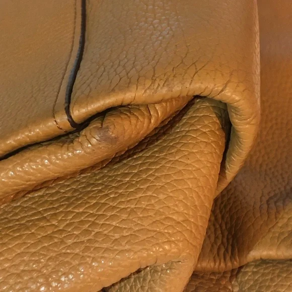 COACH MIA Brown Pebbled Leather Shoulder Bag